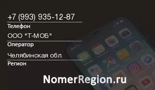 Кто звонил с 9939351287 - регион и оператор